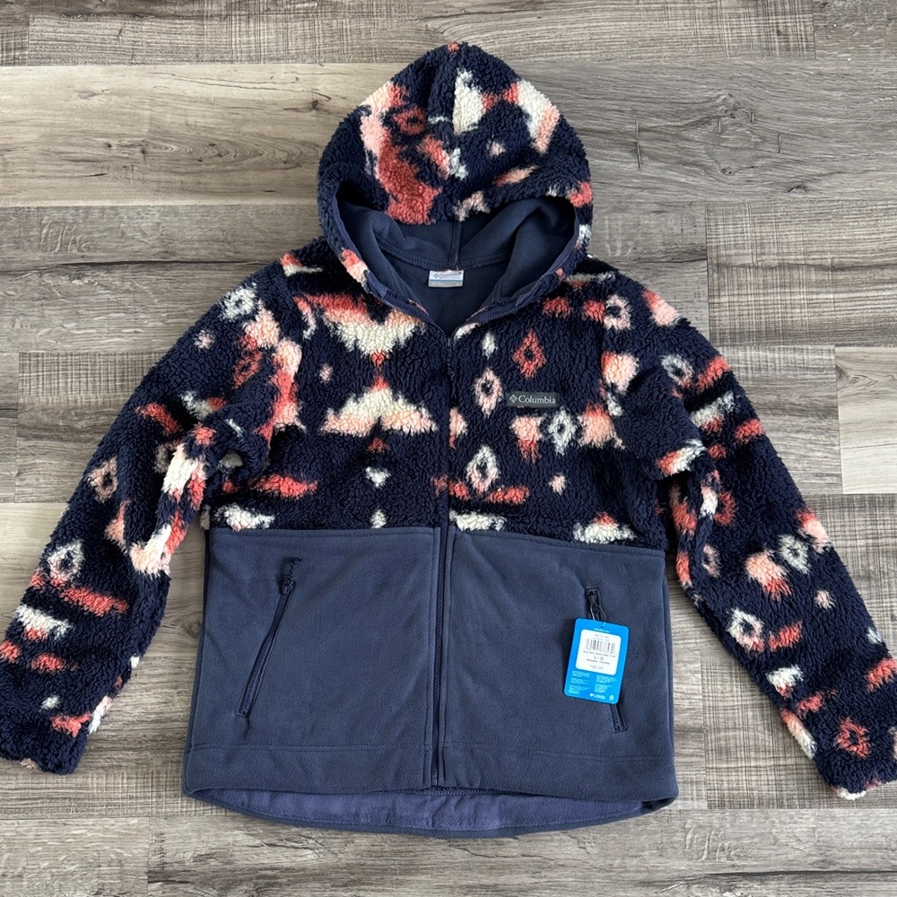 Columbia Women's Patterned Fleece Jacket - Navy, Pink, Cream